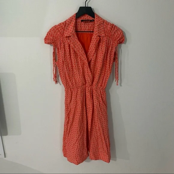 ANTHROPOLOGIE Maeve Carlotta Ruched Shirt Dress XS - Picture 6 of 15